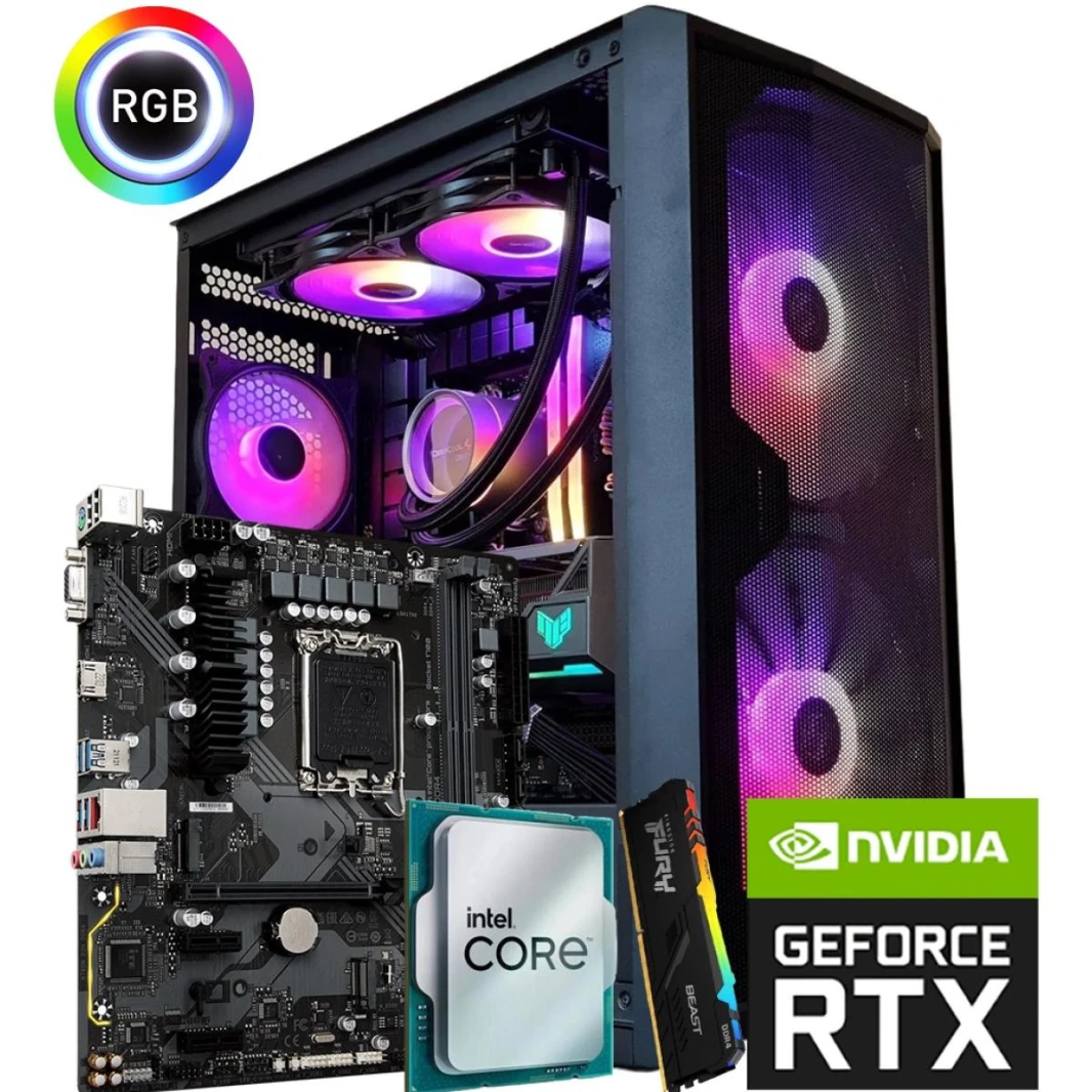 INTEL CORE i5 13400F // RTX 4060 Ti 8 جيجابايت // 16 جيجابايت ذاكرة الوصول العشوائي DDR4 - إصدار الكمبيوتر الشخصي