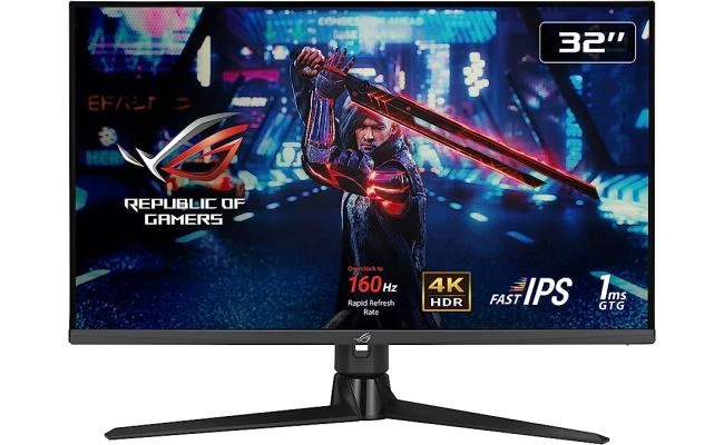 شاشة الألعاب ASUS ROG STRIX (XG32UQ) مقاس 32 بوصة، سريعة IPS 4K UHD 160 هرتز 1 مللي ثانية (GTG)، وDisplayHDR™ 600، وDCI-P3 96% وsRGB 130%، و10 بت، ومتوافقة مع G-Sync مع HDMI 2.1 وحامل مريح