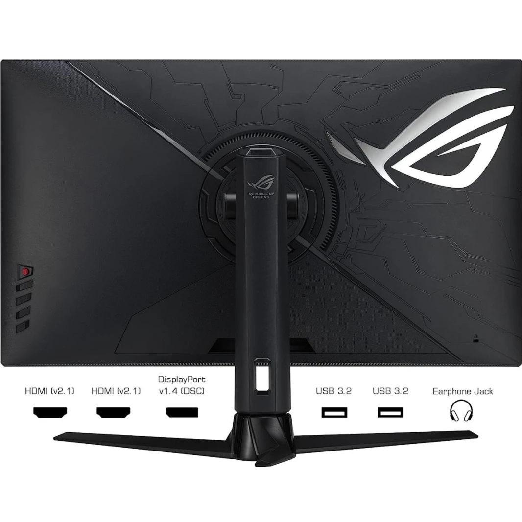 شاشة الألعاب ASUS ROG STRIX (XG32UQ) مقاس 32 بوصة، سريعة IPS 4K UHD 160 هرتز 1 مللي ثانية (GTG)، وDisplayHDR™ 600، وDCI-P3 96% وsRGB 130%، و10 بت، ومتوافقة مع G-Sync مع HDMI 2.1 وحامل مريح