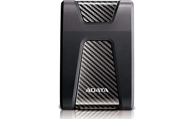 ADATA HD650 1 تيرابايت USB 3.2 Gen 1 محرك الأقراص الصلبة الخارجي المحمول المقاوم للصدمات 2.5 بوصة مع حماية من 3 طبقات - أسود