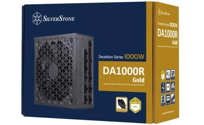 SilverStone DA1000R Gold 1000W (ATX 3.0) PCIE 5.0 (12VHPWR) 80 Plus Gold وحدات كاملة - مزود طاقة عالي الأداء