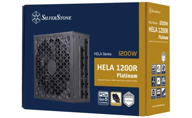 SilverStone HELA 1200R Platinum 1200W (ATX 3.0) PCIE 5.0 (12VHPWR) 80 Plus Platinum وحدات كاملة - مزود طاقة عالي الأداء