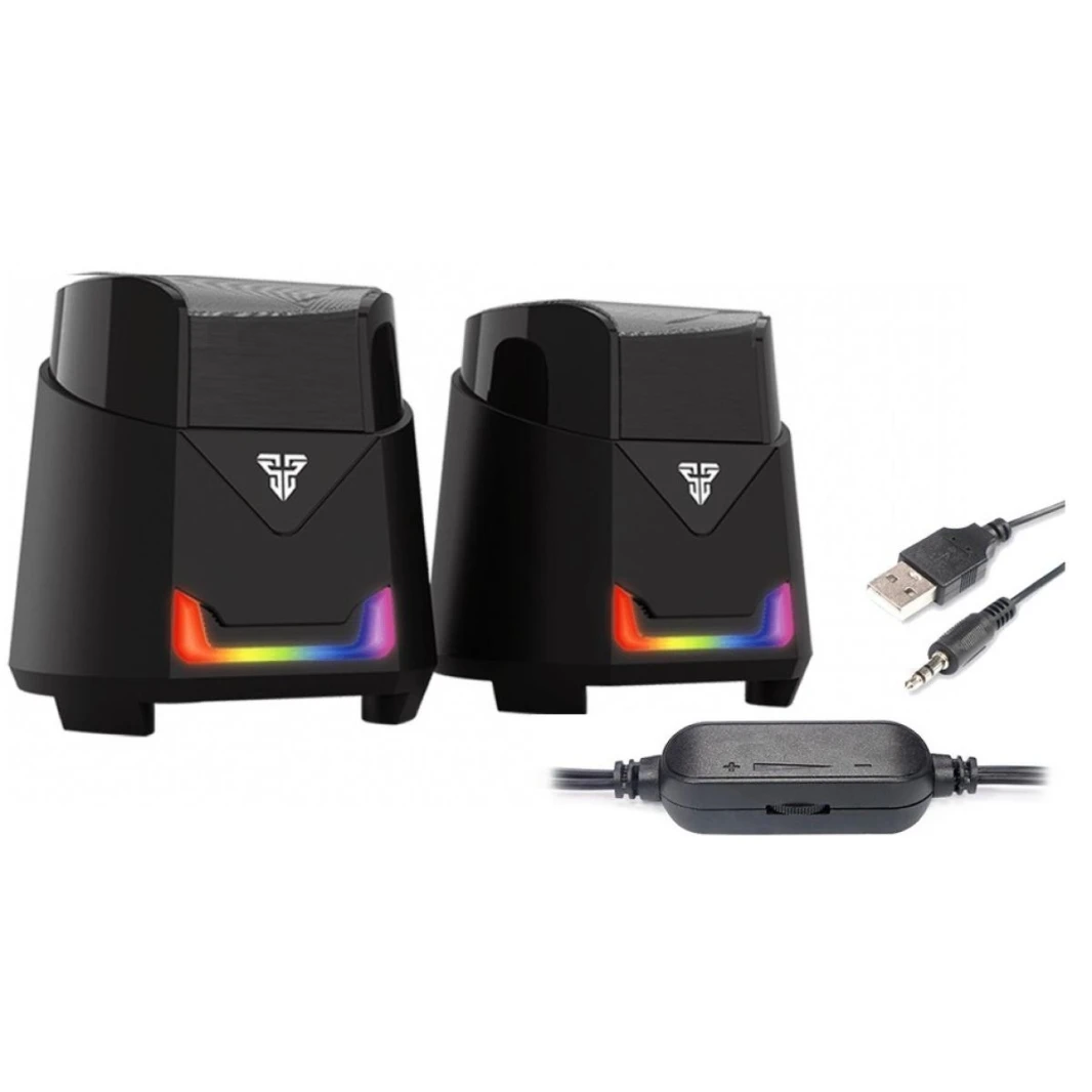 FANTECH HELLSCREAM GS205 RGB سلكي USB 2.0 سماعات الألعاب والموسيقى المحمولة مع صوت محيطي 360 درجة