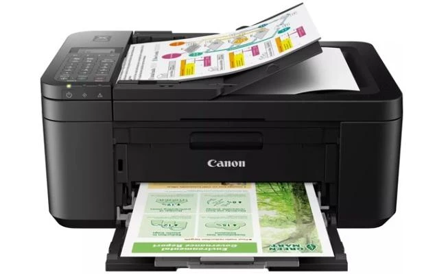 طابعة Canon PIXMA TR4640 Ink Tank الكل في واحد أحادية اللون لاسلكية LCD متعددة الوظائف 4 في 1 (نسخ/طباعة/مسح ضوئي/فاكس) مع طباعة مزدوجة عالية الجودة