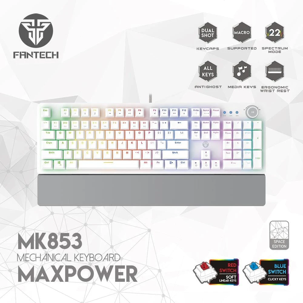 FANTECH MAXPOWER MK853 V2 لوحة المفاتيح الميكانيكية