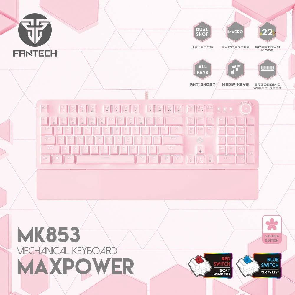 FANTECH MAXPOWER MK853 V2 لوحة المفاتيح الميكانيكية