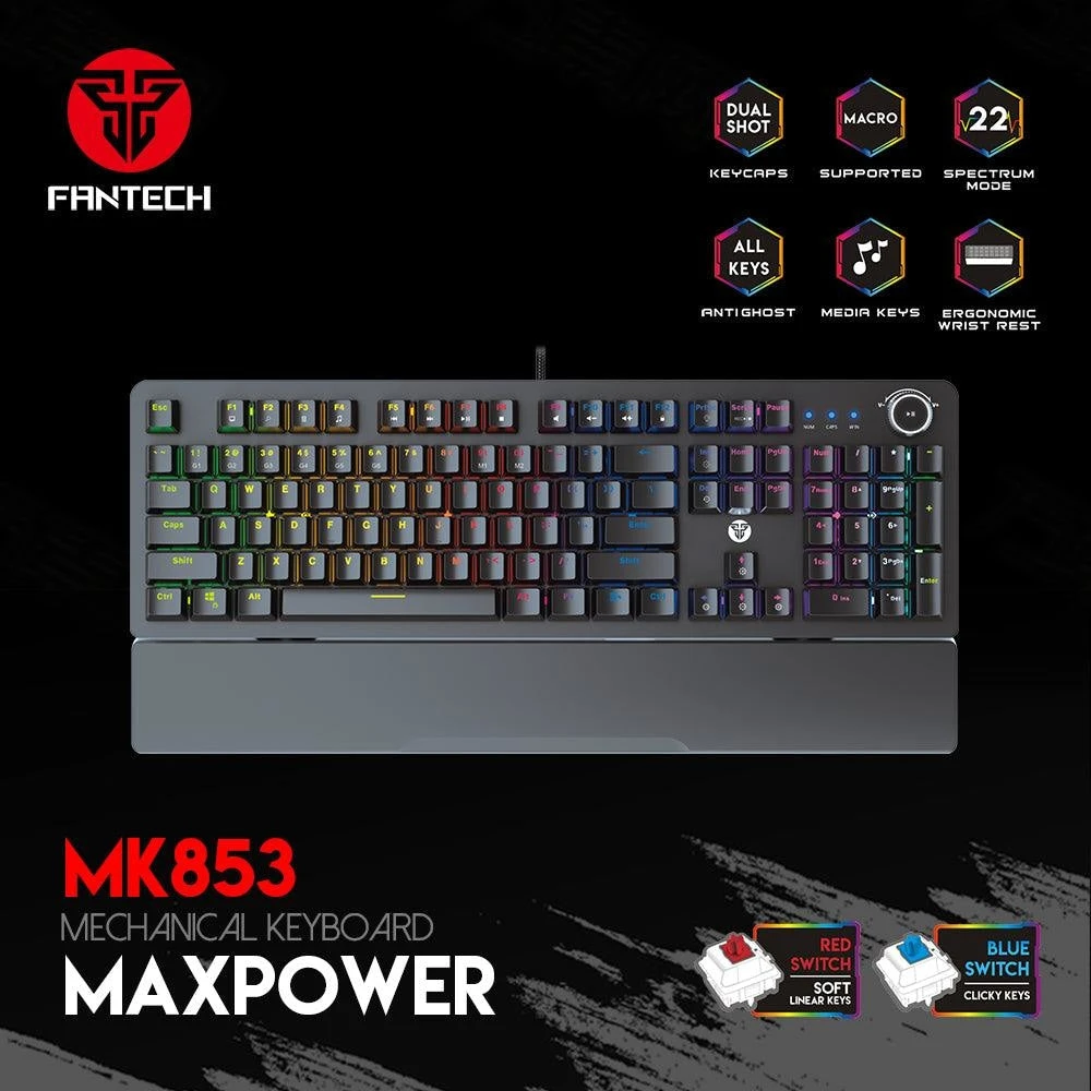 FANTECH MAXPOWER MK853 V2 لوحة المفاتيح الميكانيكية