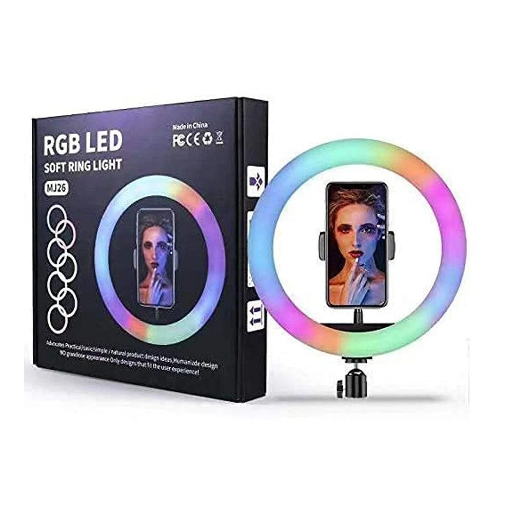 ضوء حلقة LED ناعم لسطح المكتب مقاس 12 بوصة RGB محمول MJ26