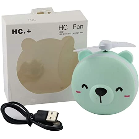 hc.+fan led cosmetic mirror fan 3in1