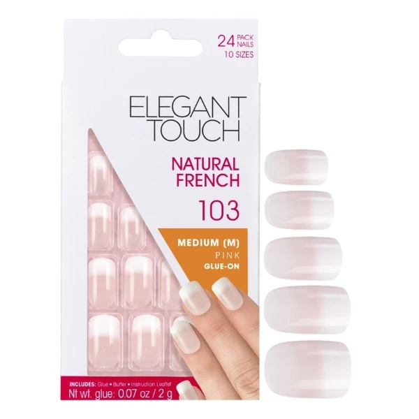 4020413 ET NATURAL FRENCH NAILS -124 (S) (BARE)ÇÙ