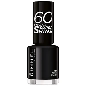 RIMMEL NAIL POLISH 60 SEC 8ML (900 Rita’s Black)