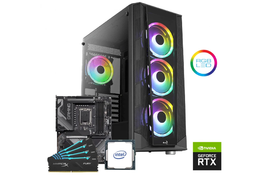 GTS 4 Gaming  Desktop - i5 13400F - RTX 4060 8GB / 16 DDR4 / 1 TB SSD - 13th Generation