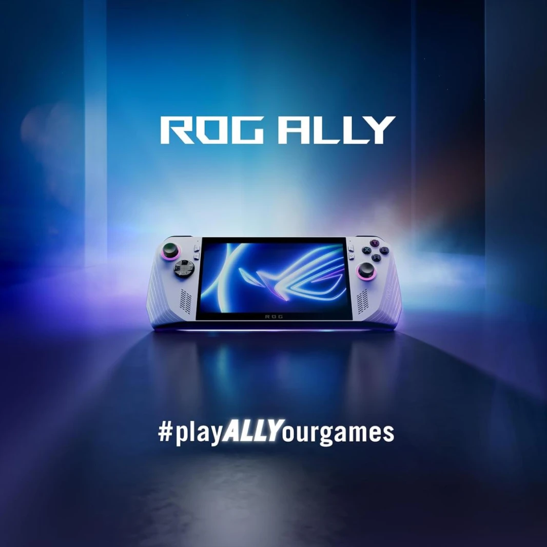 NEW Gaming Handheld ASUS ROG Ally , AMD Ryzen Z1 Processor 16GB 512GB SSD, AMD Radeon, 7-inch 120Hz/, Gorilla Glass DXC, Touch Screen, WINDOWS 11 HOME - White