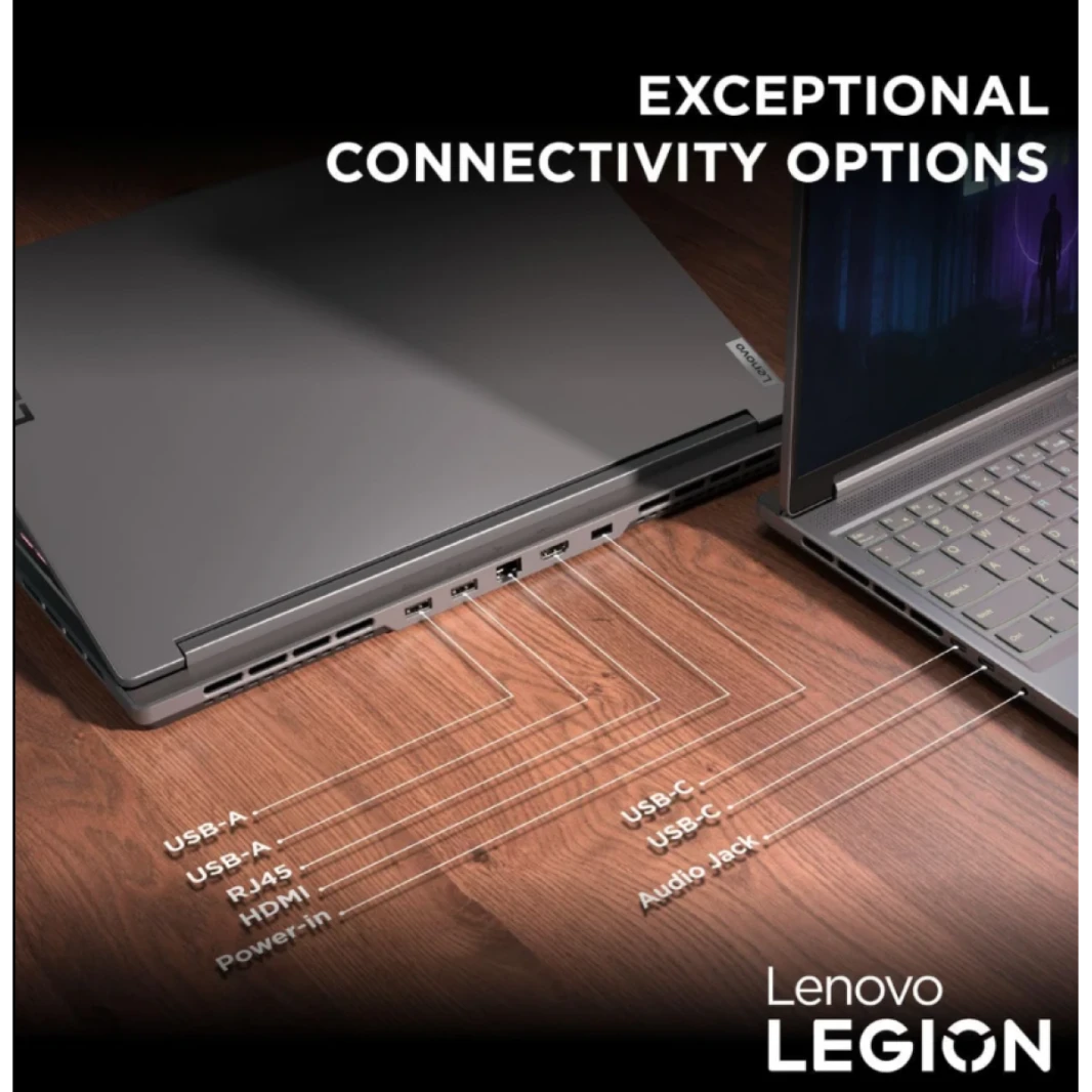 Lenovo Gaming Laptop Legion Slim 5 (2024) | Intel Core i7-13700H, NVIDIA RTX 4060 8GB, RGB Backlit, 16" 2.5K WQXGA 165Hz IPS Display, Storm Grey