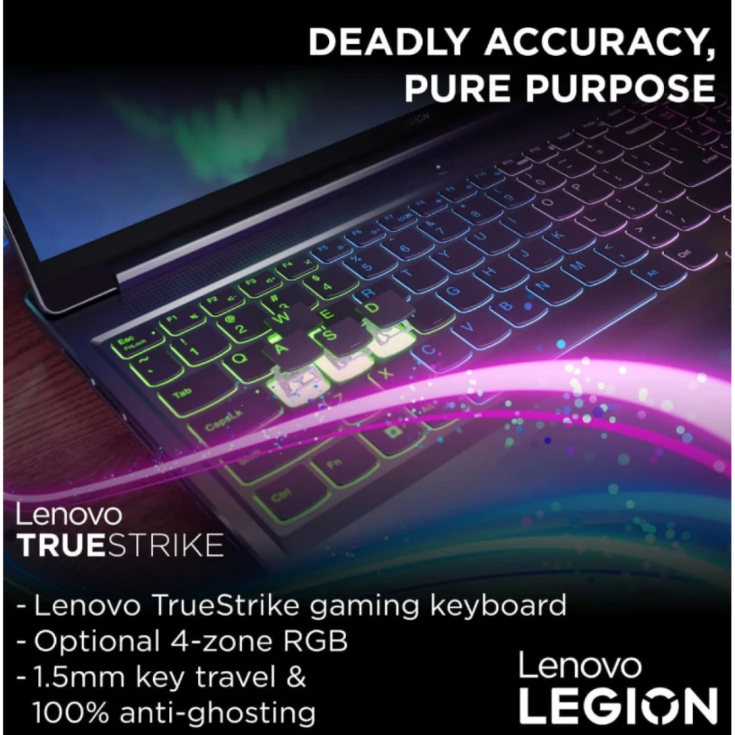 Lenovo Gaming Laptop Legion Slim 5 (2024) | Intel Core i7-13700H, NVIDIA RTX 4060 8GB, RGB Backlit, 16" 2.5K WQXGA 165Hz IPS Display, Storm Grey