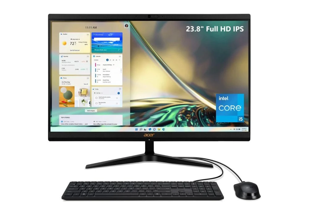 Acer Aspire All-in-One AIO C24-1700 Slim 12Gen Intel Core i5 - 24" FHD NONE TOUCH Screen - Black