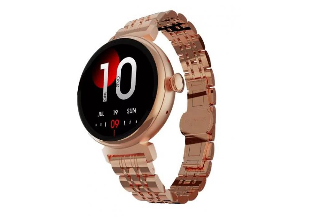 HiFuture Woman Future Aura AMOLED Wireless Calling Bluetooth SmartWatch - Rose Gold