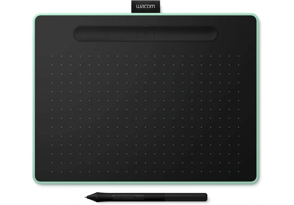 Wacom Intuos M Pistachio-green with Bluetooth – Drawing Tablet with Pen, Stylus Battery-free & Pressure-sensitive, Compatible with Windows & Mac, Perfect Tablet for Drawing, Graphics