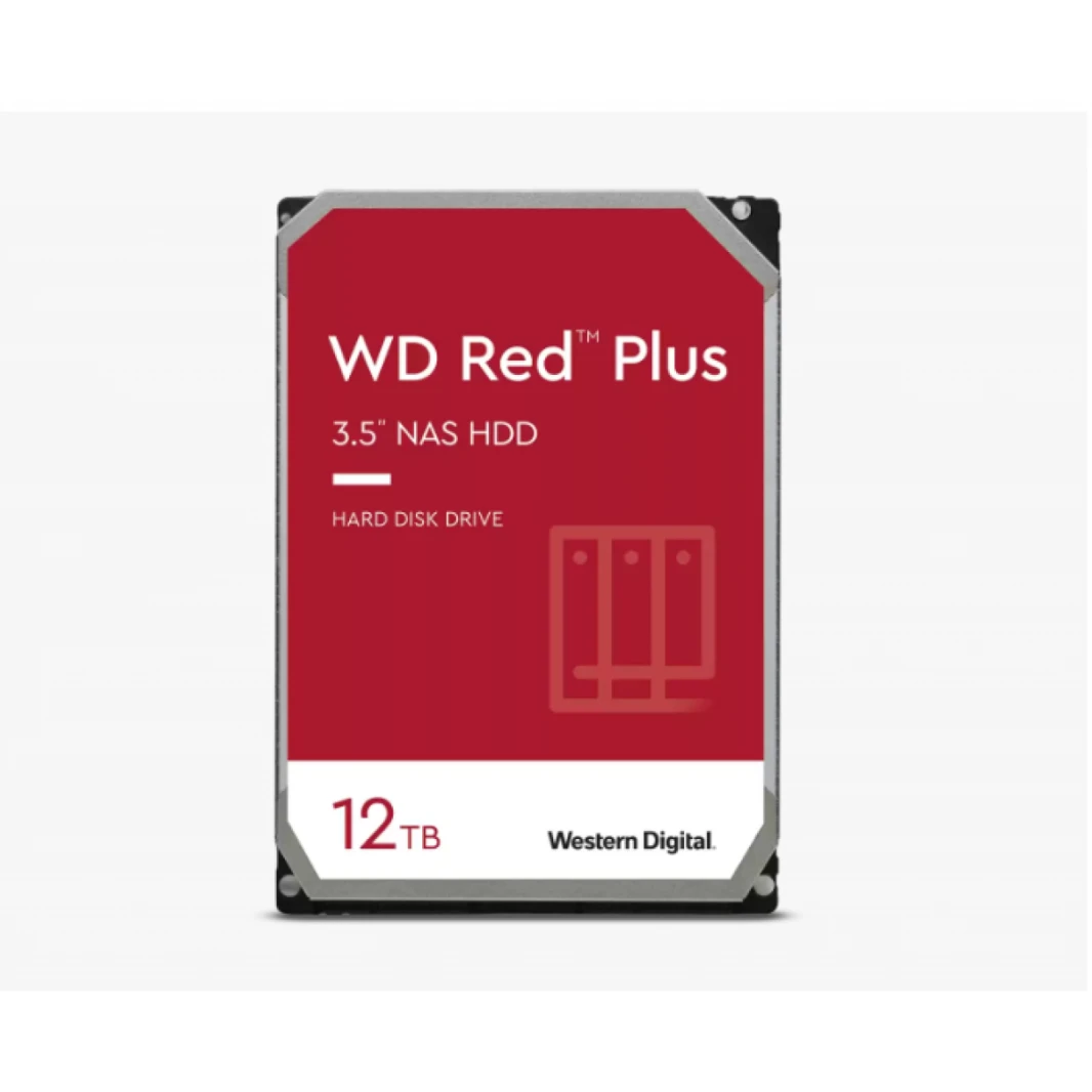 Western Digital 12TB WD Red Plus NAS Internal Hard Drive HDD - 7200 RPM, SATA 6 Gb/s, CMR, 256 MB Cache, 3.5" - WD101EFBX