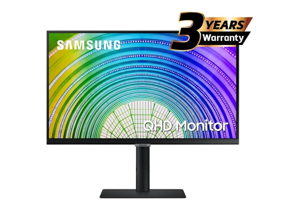 Samsung S6 (A600) 27" 2K QHD IPS Flat Business Monitor, 75HZ, 5MS,10 Bit, HDR10, 99% SRGB, FreeSync w/ Ultrathin Bezel Display & Adjustable Stand