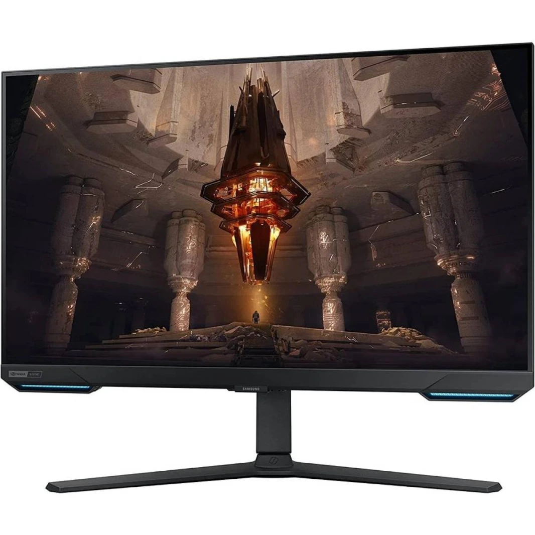 Samsung Odyssey G7 28" UHD 144Hz IPS Gaming Monitor, 1ms(GTG)‎ Response Time, G-Sync Compatible, 1 Bn Colors, HDR10+ Gaming, Wi-Fi & Bluetooth, USB Hub 3.0, ETH / 2XHDMI / DP, Black