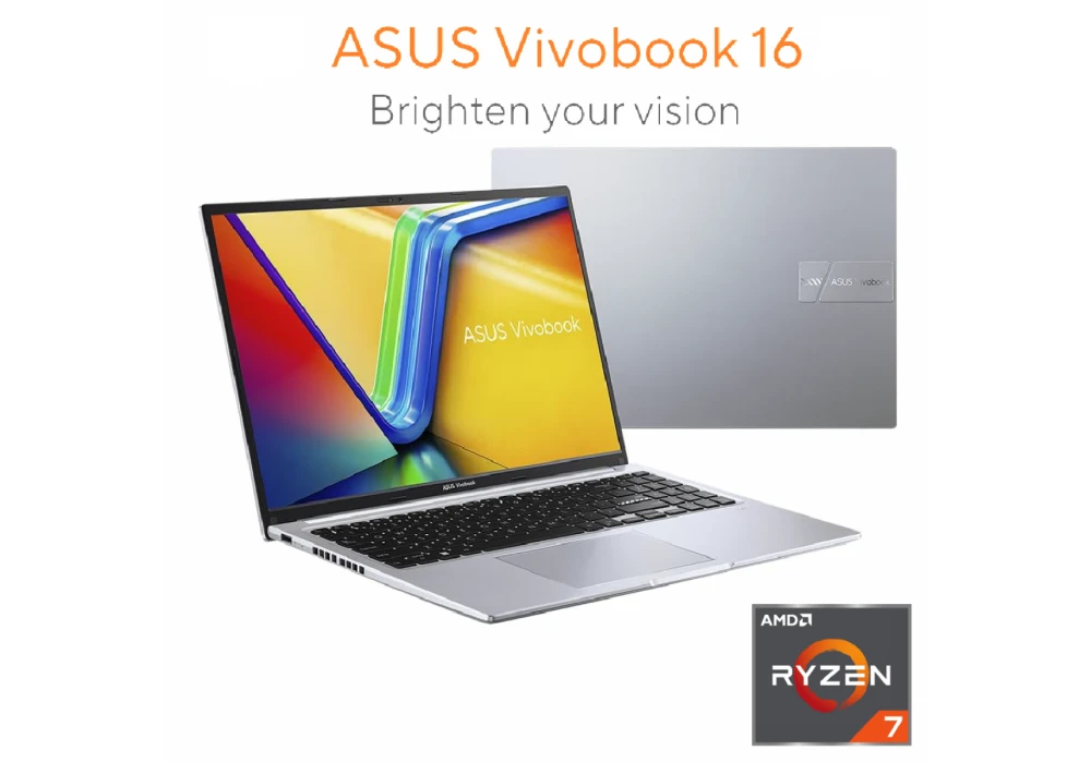 NEW Laptop ASUS Vivobook 16 | AMD Ryzen™ 7 7730U, 1TB SSD, 16-inch WUXGA (1920 x 1200)  IPS-level Panel 300nits