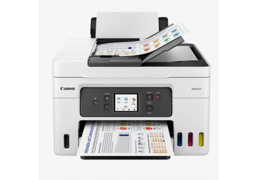 Canon MAXIFY GX4040 Wireless Colour All-in-one Refillable MegaTank Inkjet Printer, ideal for small businesses Black: 6,000 pages Colour: 14,000 pages high-speed printing, White