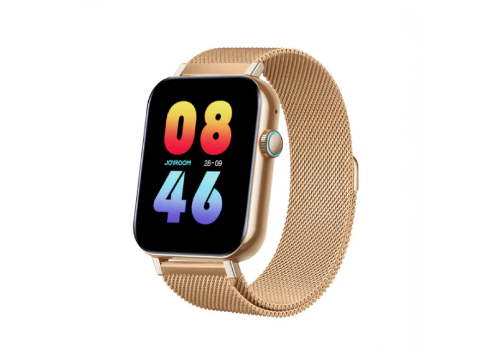 JOYROOM JR-FT5 Fit-Life Series Smart Watch (Answer/Make Call) Black Apple IOS, Android - Gold Rose - 18 Months Warranty