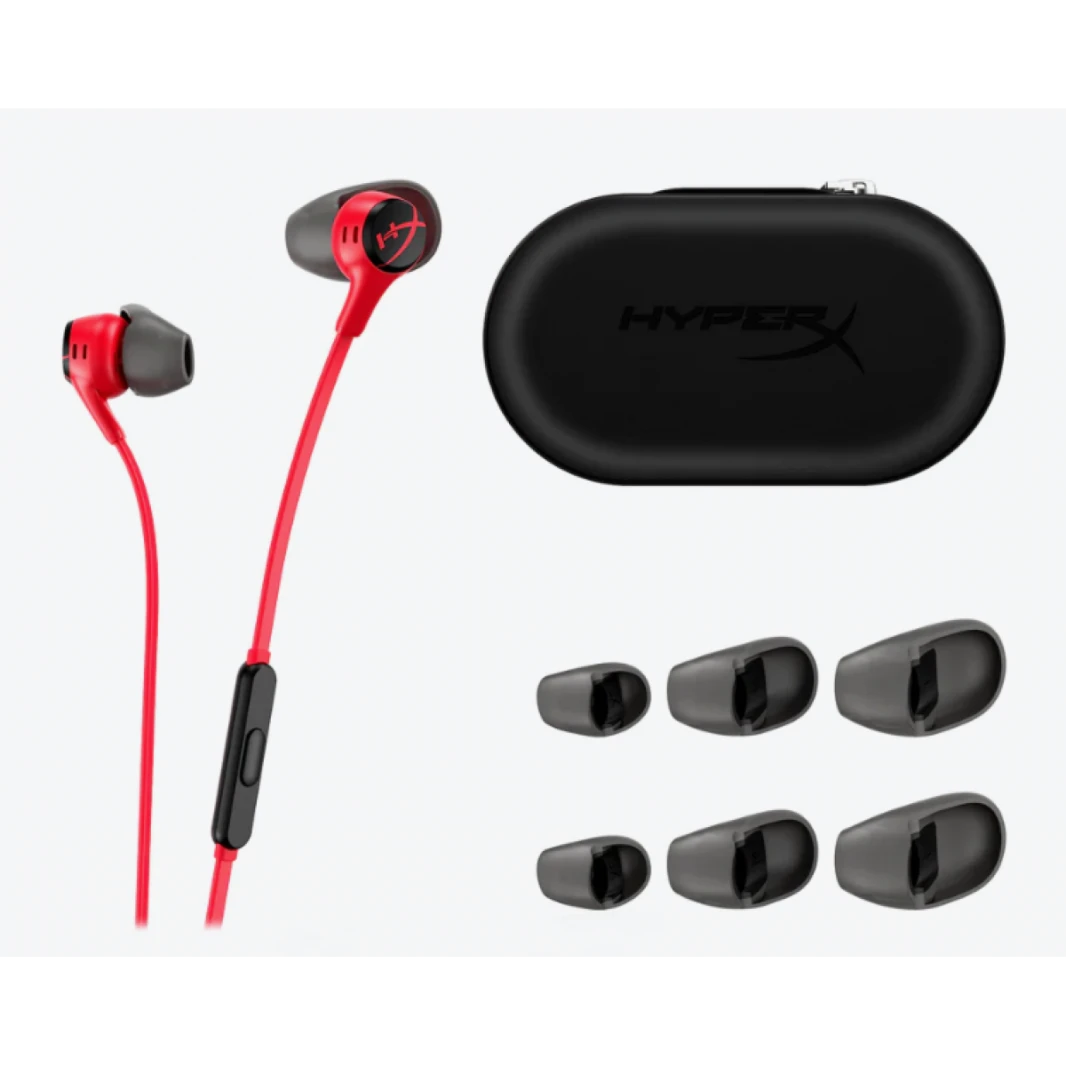 HP HyperX Cloud Earbuds II with MIC For PlayStation, Xbox, Mobile Gaming - RED