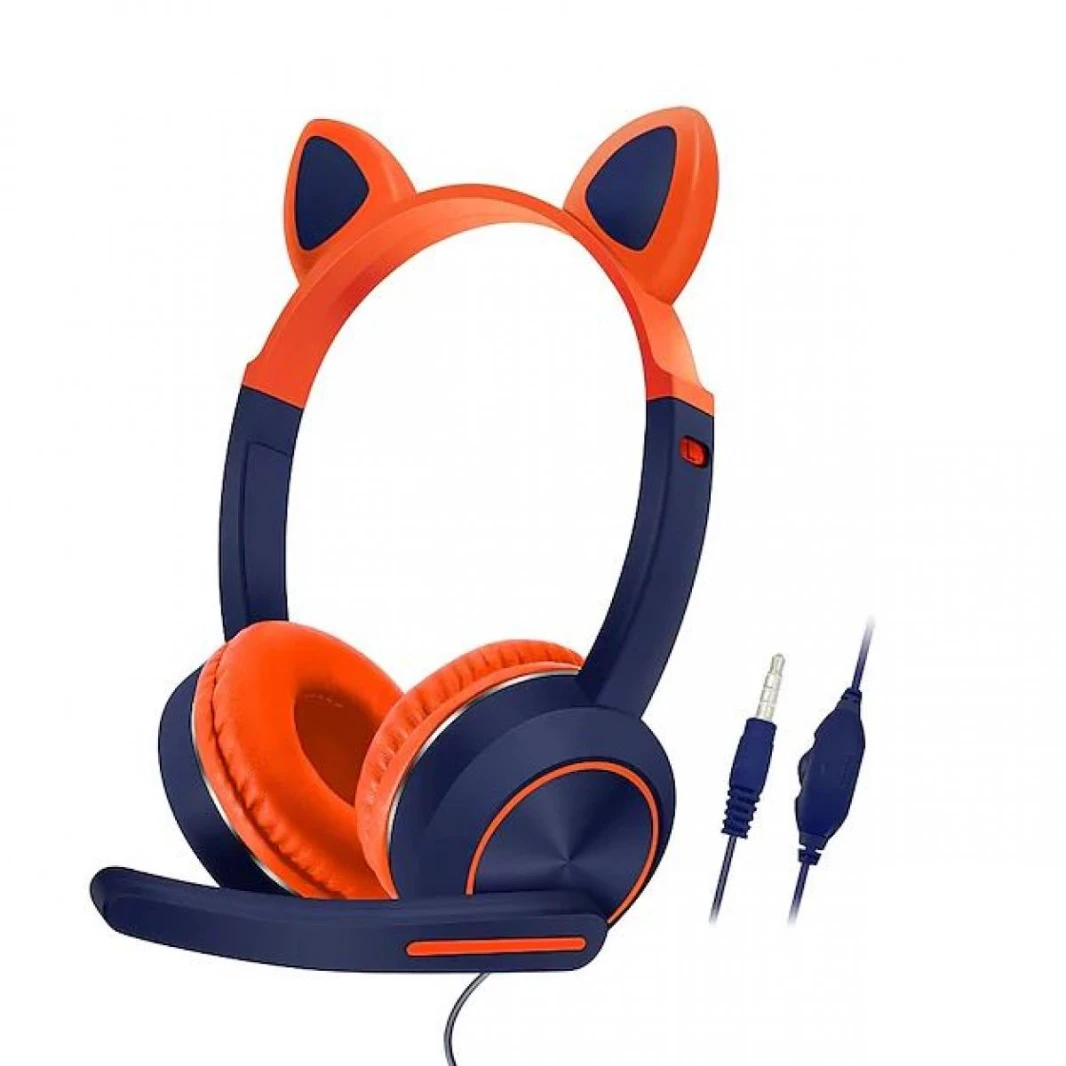 Headset Gaming AKZ024 - Orange/ Dark Blue