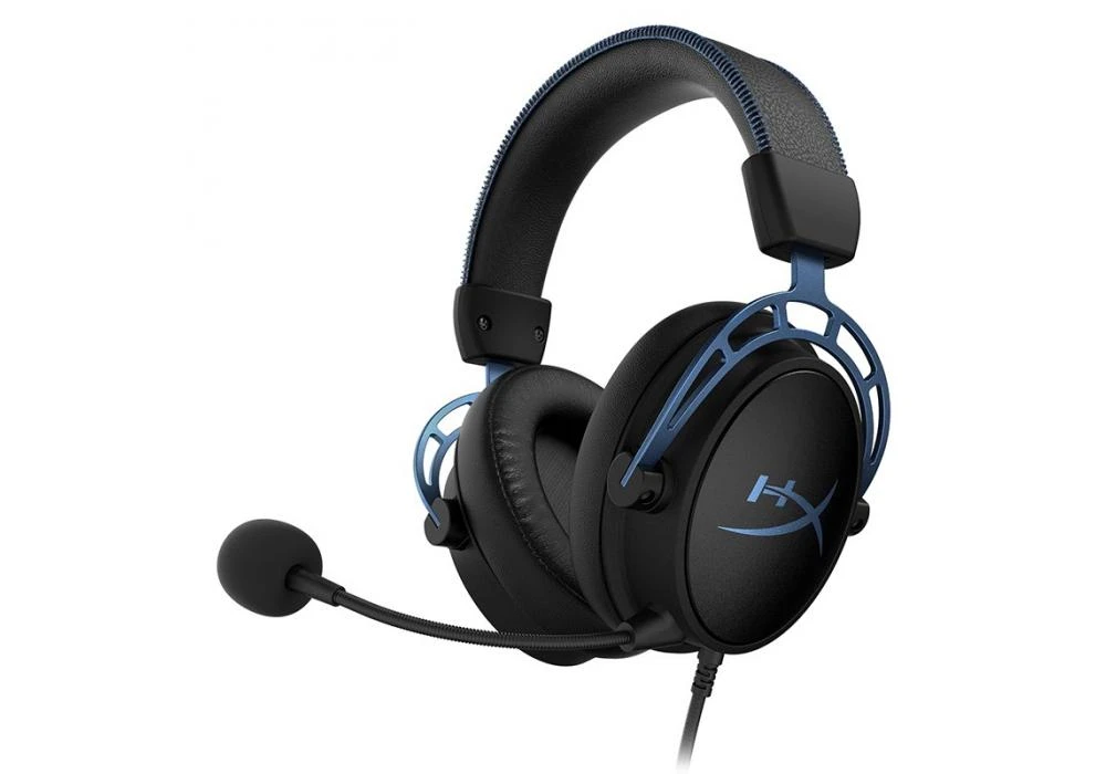 HP HyperX Cloud Alpha S 7.1 Surround Adjustable Bass Dual Chamber Noise Cancelling Mic - Blue