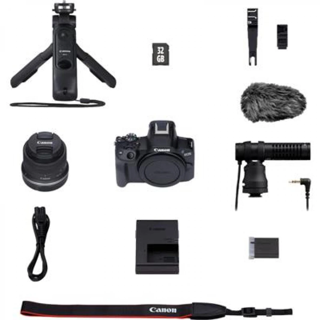 Canon EOS R50 Mirrorless Vlogging Camera (Body Only/Black), RF Mount, 24.2 MP, 4K Video, DIGIC X Image Processor, Subject Detection & Tracking, Compact, Smartphone Connection, Content Creator