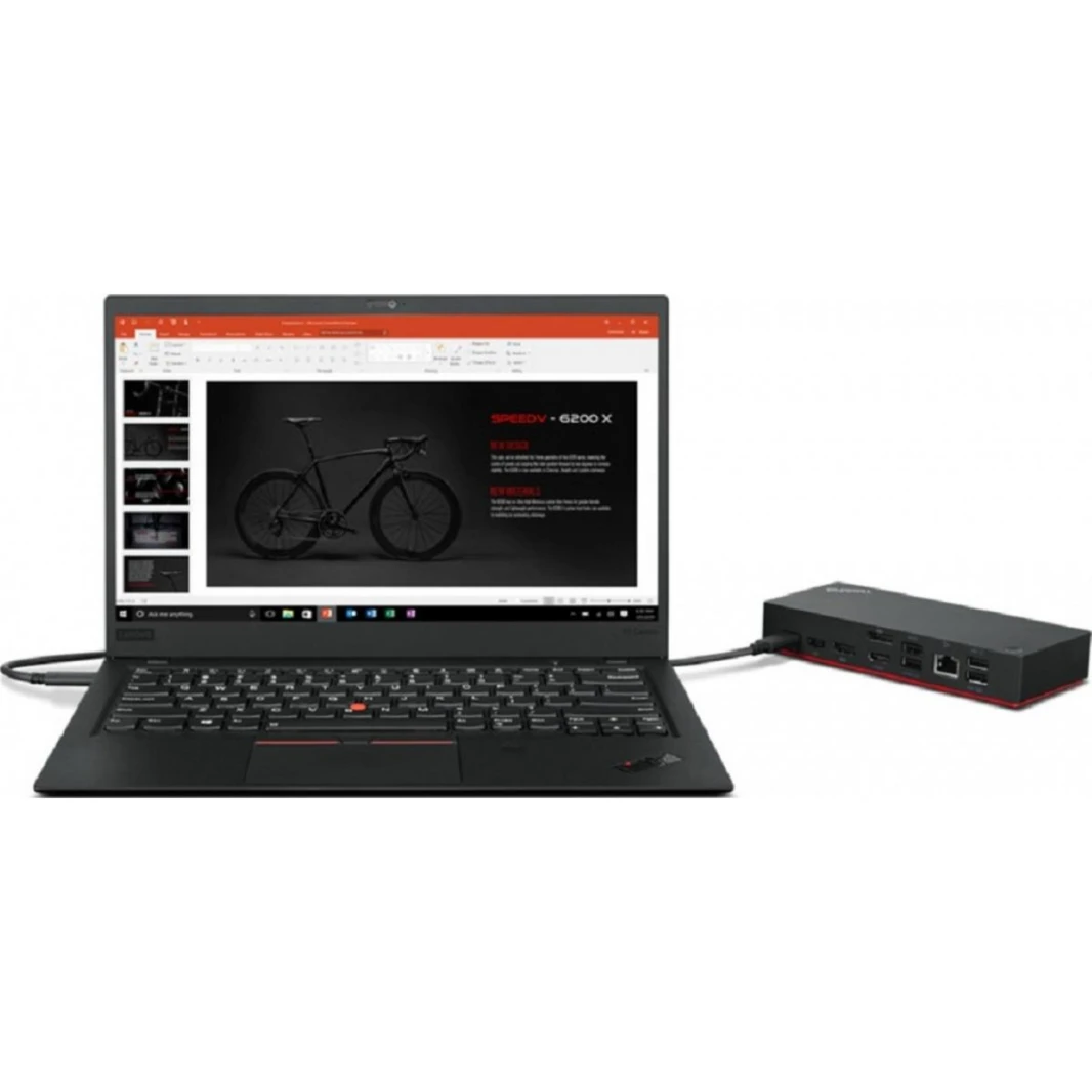 Lenovo ThinkPad Universal USB-C Docking Station, 65W Output Power, 2x 3840x2160 @60 Hz Refresh Rate, Gigabit Ethernet, 2xDisplay Ports, 1xHDMI, 4xUSB Ports