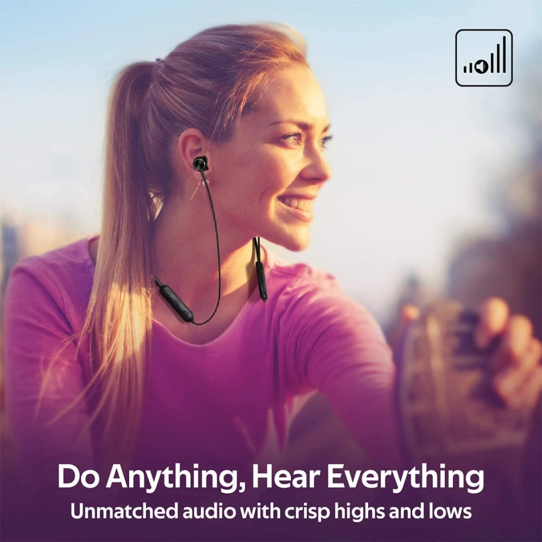 PROMATE BALI Dynamic Neckband Bluetooth V5.0 Magnetic Closure Secure FIT سماعات الرأس مع MIC المدمج لمدة 7 ساعات.