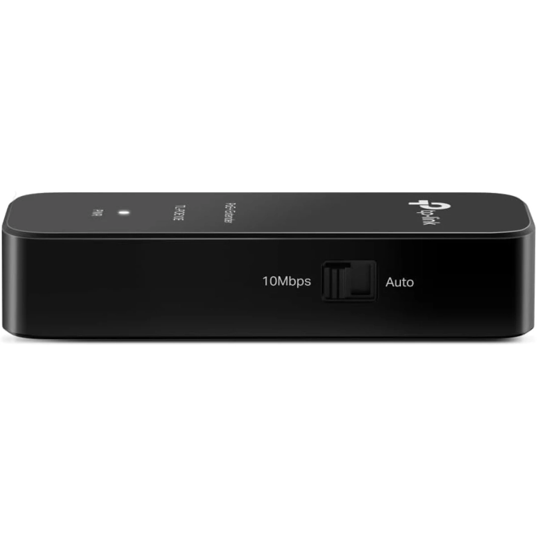 TP-Link TL-POE10E Fast Ethernet PoE+ موسع PoE/PoE+ امتداد الشبكة 100 متر - 250 متر متوافق مع 802.3af/عند ما يصل إلى 20 وات من قابس الطاقة الناتج والتشغيل