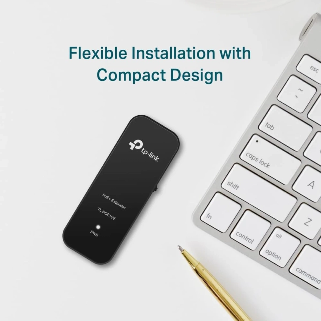 TP-Link TL-POE10E Fast Ethernet PoE+ موسع PoE/PoE+ امتداد الشبكة 100 متر - 250 متر متوافق مع 802.3af/عند ما يصل إلى 20 وات من قابس الطاقة الناتج والتشغيل