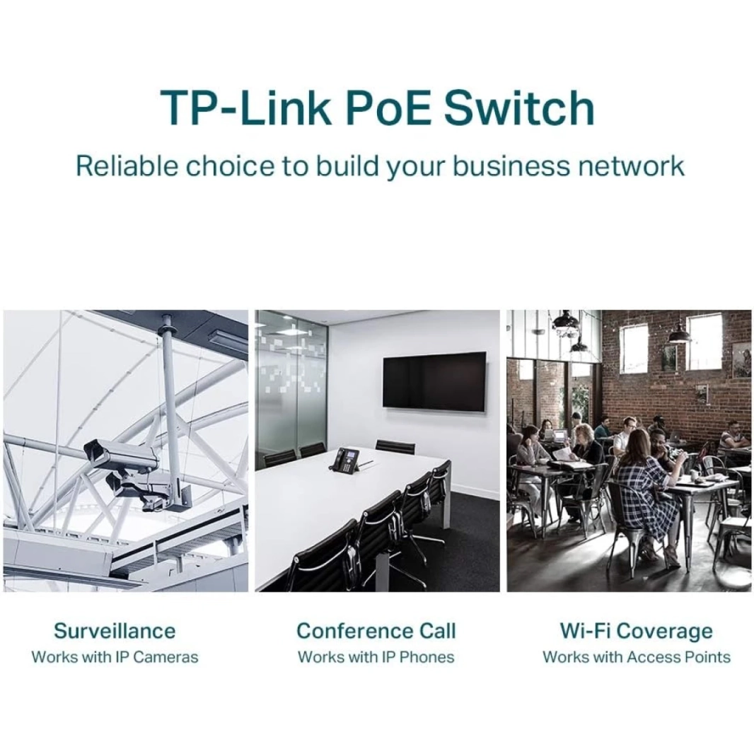 TP-Link TL-SG1428PE 28 منفذ جيجابت سهل التبديل الذكي PoE 24 منفذ PoE + 2-SFP فتحات 250 وات PoE الاسترداد التلقائي VLAN للغلاف المعدني الآمن