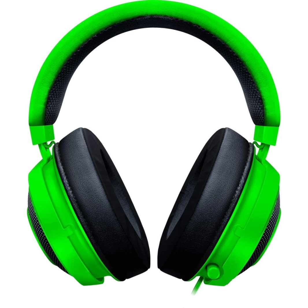 Razer Kraken Cross -platform سائق سلكي 50 مم كابل ميكروفون أحادي الاتجاه 3.5 مم مع عناصر تحكم في الخط - - الأخضر