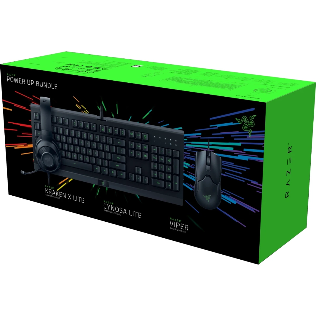 حزمة Razer Power Up (سماعة رأس + لوحة مفاتيح ألعاب + ماوس ألعاب)