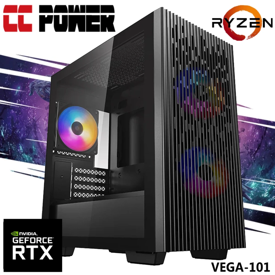 CC Power VEGA-101 Gaming PC 8GEN AMD RYZEN 5 8600G 6 CORES W/ AMD RADEON ™ 760M W/ Advance Air Cooler