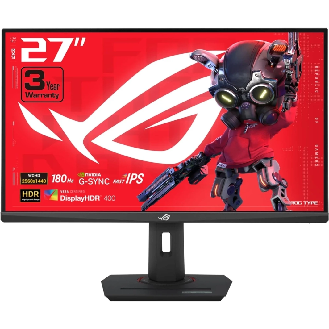 ASUS ROG Strix XG27ACS 27 "2K FAST IPS 180Hz 1MS HDR400 133 ٪ SRGB Extreme Low Motion Blur Sync G-Sync متوافق مع USB C ، DisplayWidget ، Socket Tripod