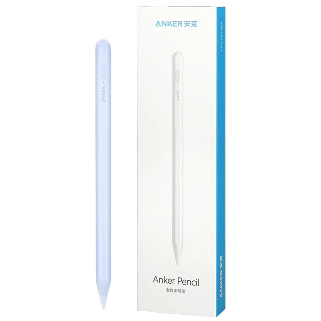 Anker Pencil A7139631 رسم القلم قلم بلوتوث 5.3 حتى 8 ساعات USB -C شحن 15.4 غرام لأبل iPad - الأزرق