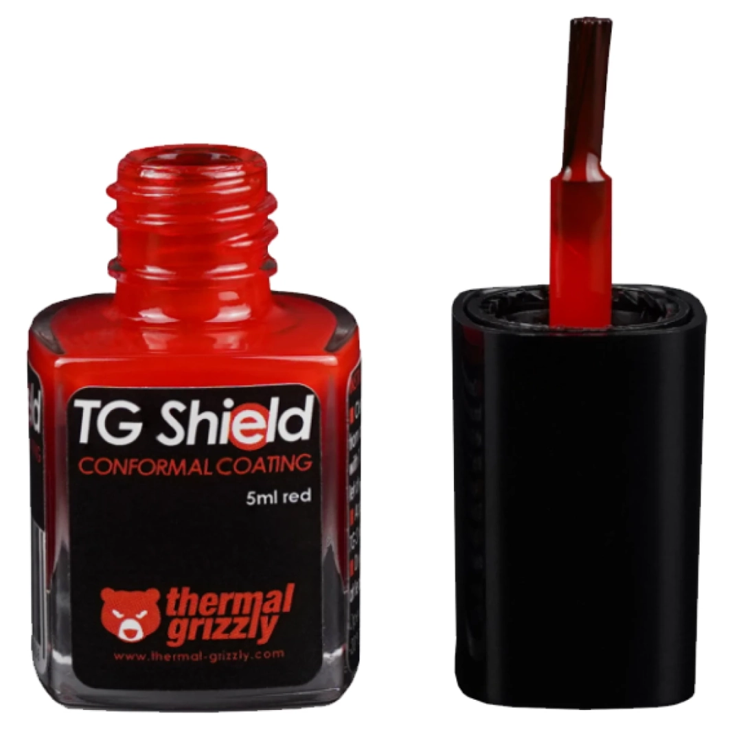 Grizzly TG -SHIELD طلاء متطابق معالجة الوقت 30 دقيقة عند 20 درجة مئوية حماية المكونات من الدوائر القصيرة المعدنية السائلة - الأحمر