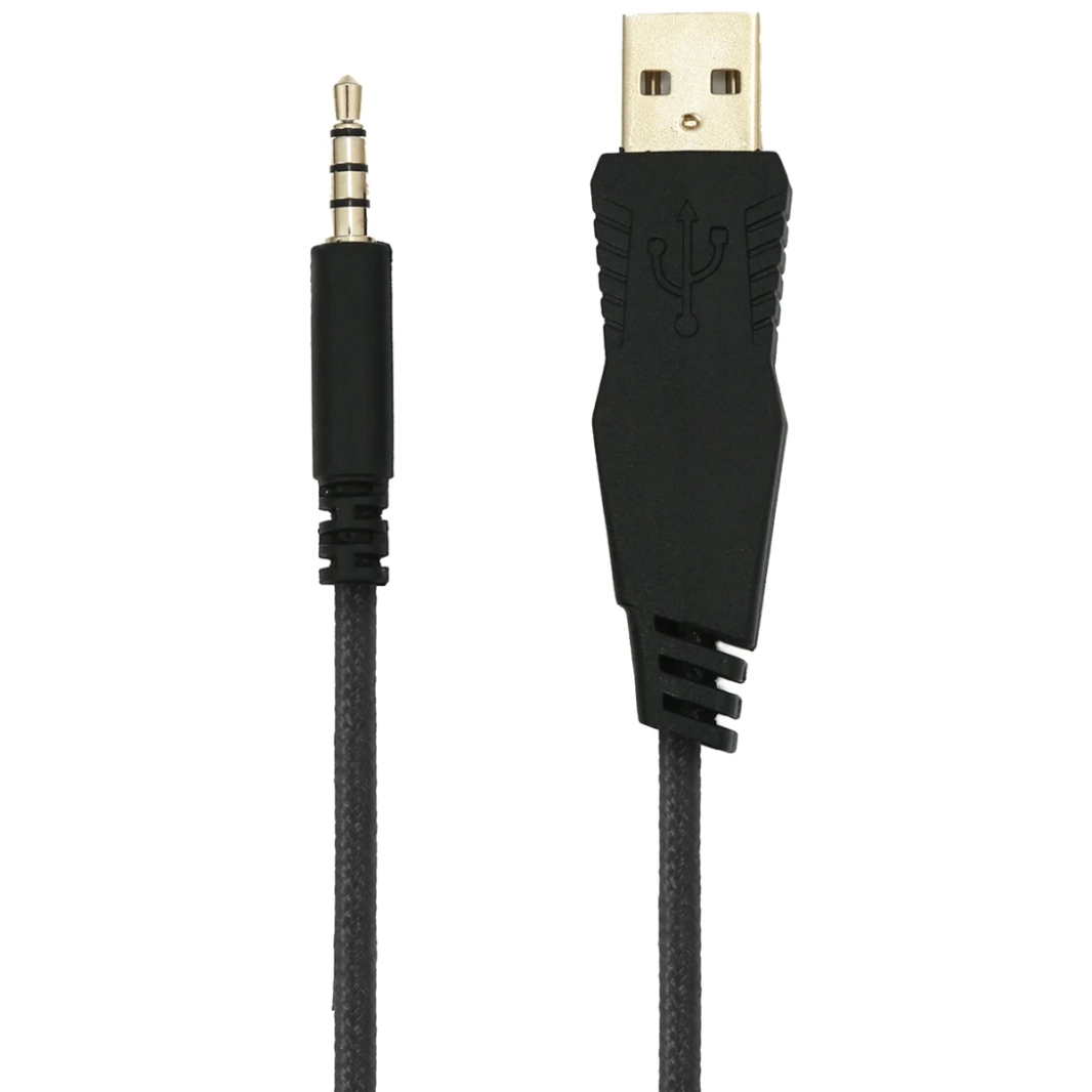 Redragon H510 Zeus USB Cable 3.5mm Male Aux Aux Jack to USB 2.0