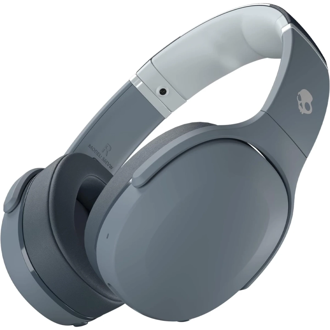 Skullcandy Crusher Evo Over -ear Wireless مع ميكروفون بطارية Bass 40 HR الحسي لأجهزة iPhone Android و Bluetooth - رمادي