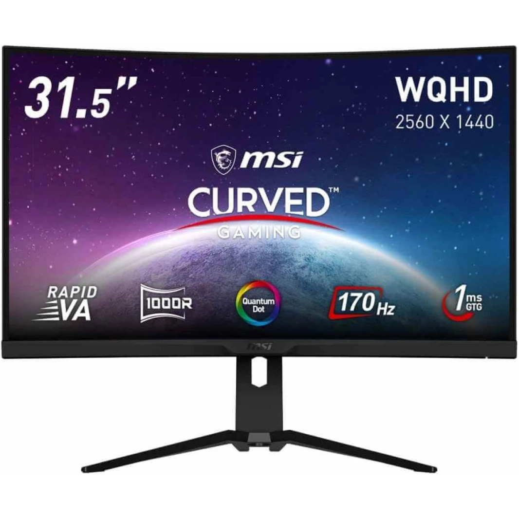 MSI MAG 325CQRF-QD 32 "Quantum Dot WQHD 2K Curved 1000r Rapid VA 170Hz 1MS DisplayHdr 400 AMD FreeSync Premium W/ USB Type-C