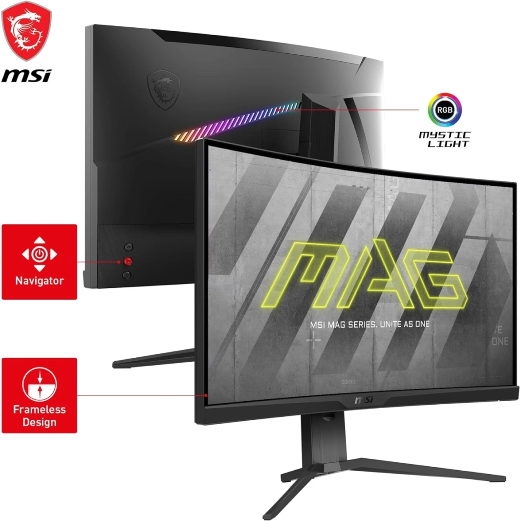 MSI MAG 325CQRF-QD 32 "Quantum Dot WQHD 2K Curved 1000r Rapid VA 170Hz 1MS DisplayHdr 400 AMD FreeSync Premium W/ USB Type-C