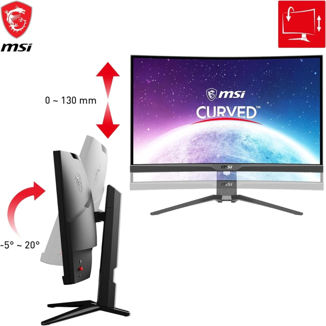 MSI MAG 325CQRF-QD 32 "Quantum Dot WQHD 2K Curved 1000r Rapid VA 170Hz 1MS DisplayHdr 400 AMD FreeSync Premium W/ USB Type-C