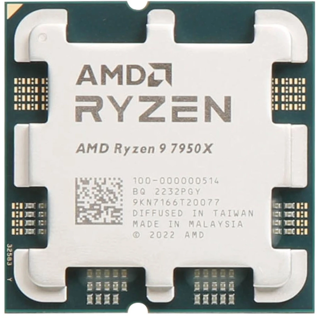 AMD RYZEN 9 7950X 16-CORE 4.5GHz (5.7 GHz MAX BOOST) 64MB CACHE AM5 معالج سطح المكتب ، صينية