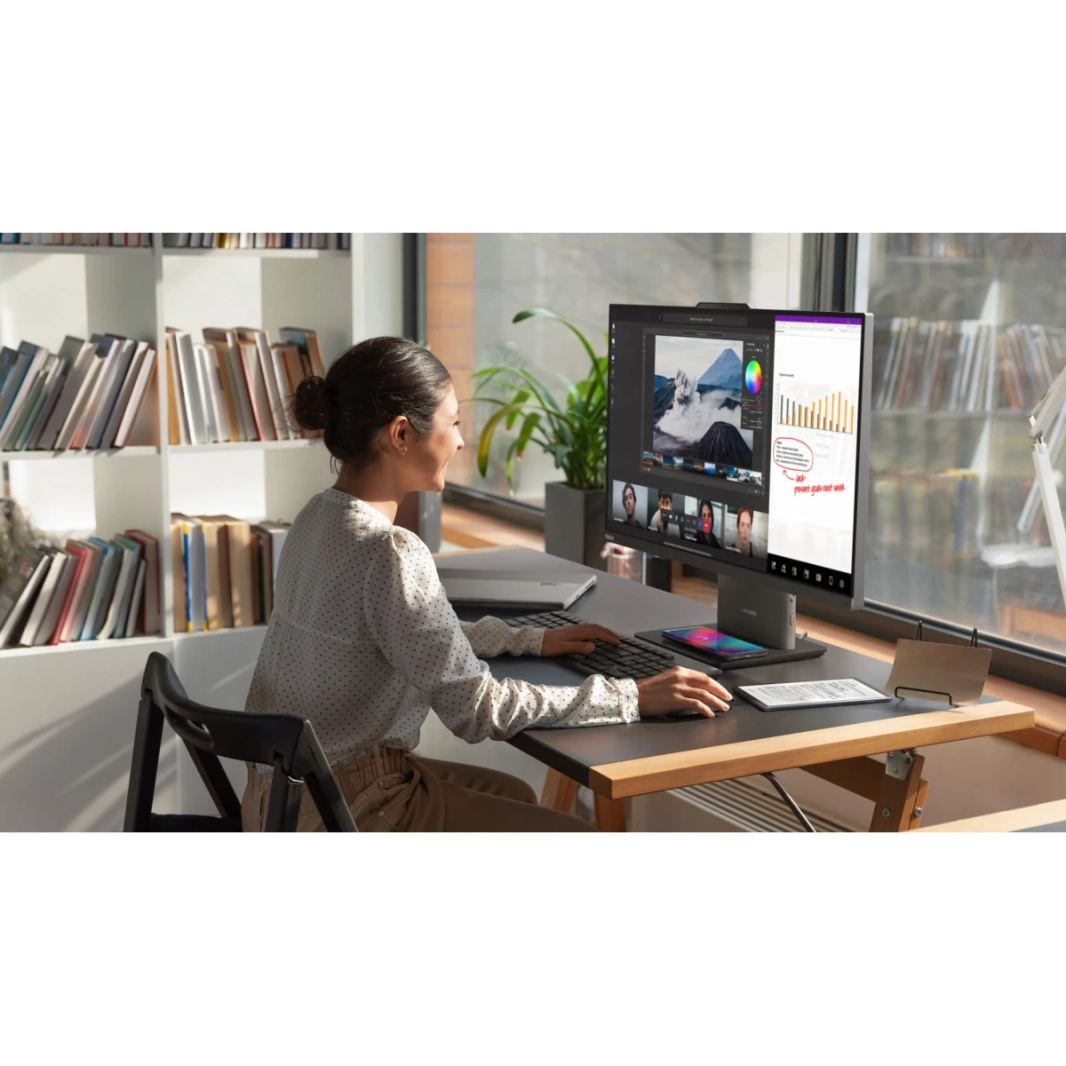 Lenovo ThinkCentre Neo 50a (2024) 27 "All-in-One PC 13Gen Intel Core i7 10 cores w/ Whight-Performance Processor و DDR5 Memory-Black